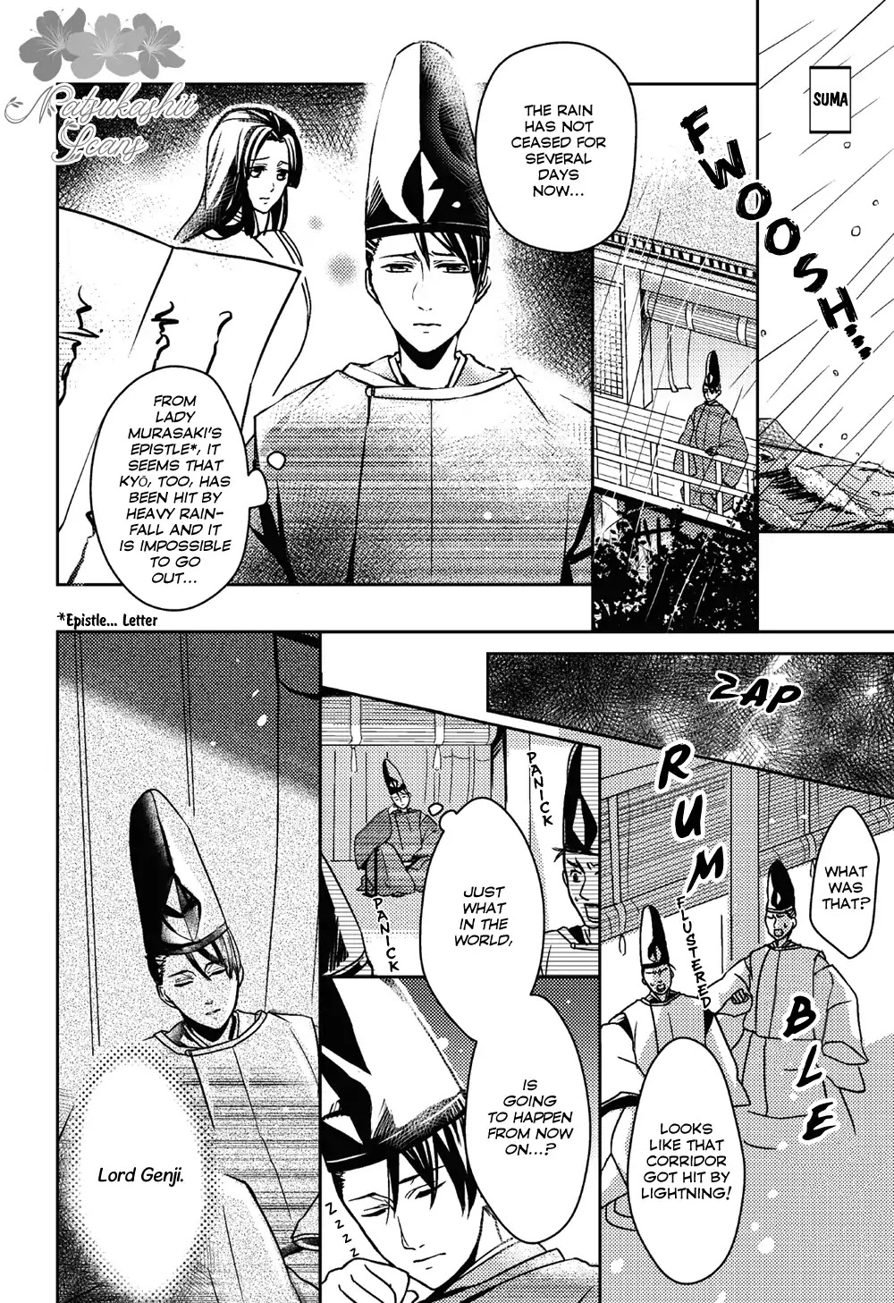 Manga de Yomu Genji Monogatari Chapter 4 page 2 - Chapter 4: Exile to Suma