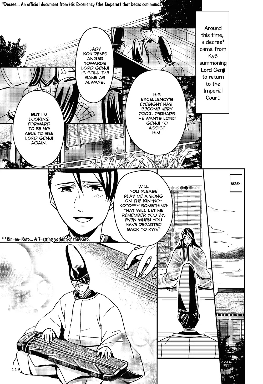 Manga de Yomu Genji Monogatari Chapter 4 page 9 - Chapter 4: Exile to Suma