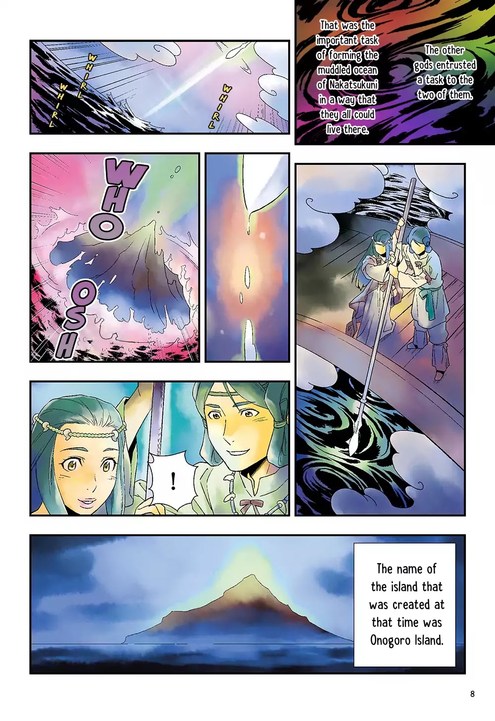 Manga de Yomu Kojiki Chapter 1 page 9 - Chapter 1: The Birth of the Land - The Birth of the Gods