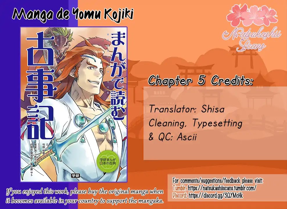 Manga de Yomu Kojiki Chapter 6 page 1 - Chapter 6: Handing over the Country - Tenson Korin