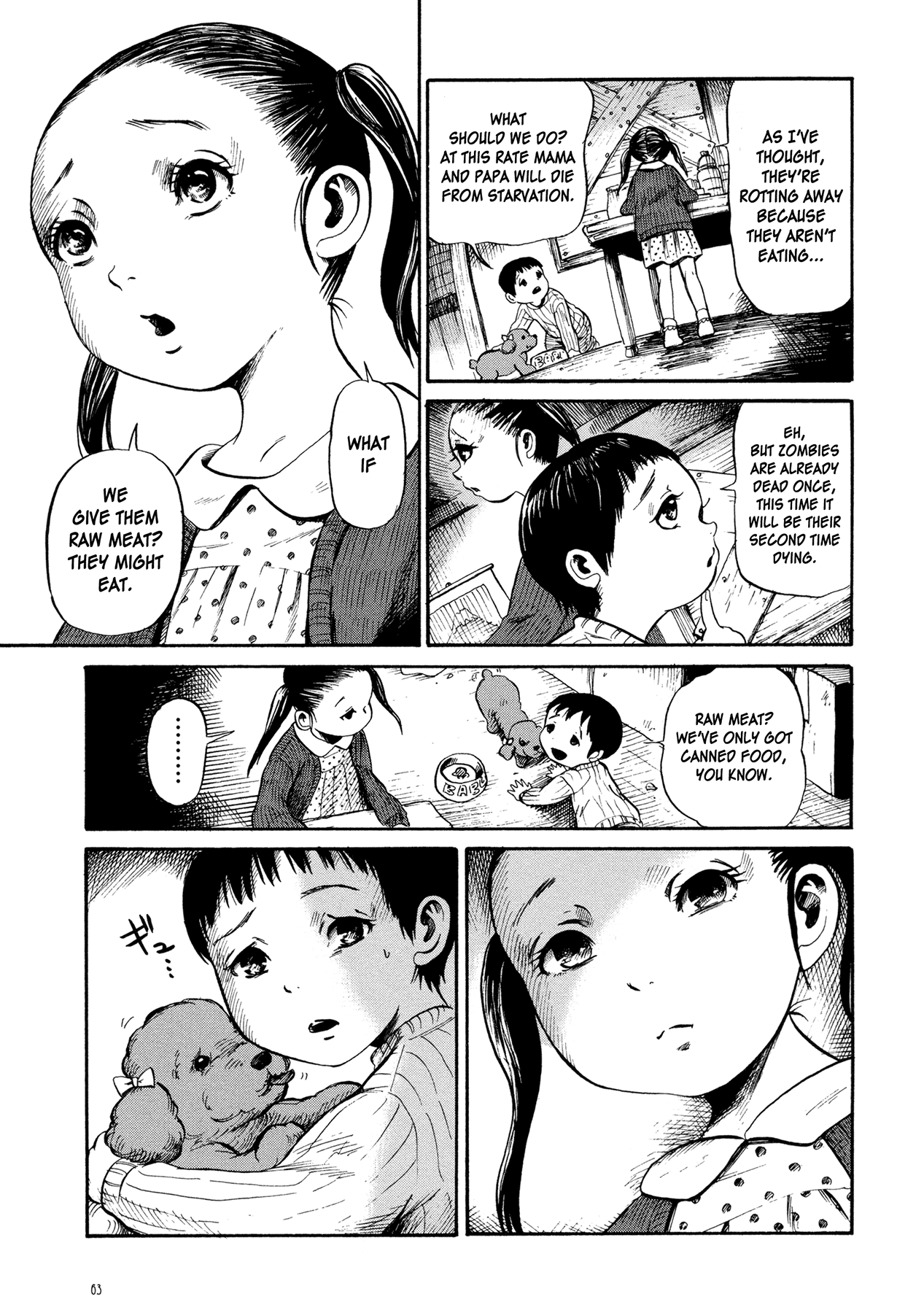 Manga of the Dead Chapter 3.2 page 8 - Chapter 3 v2 : Children Living with Corpses by Uguisu Sachiko