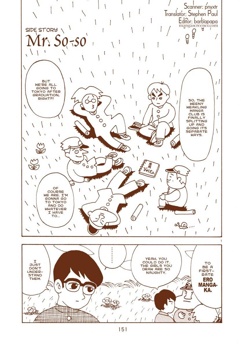 Mangaka Chou Zankoku Monogatari Chapter 23.5 page 1 - Chapter 23.5: Side Story - Mr. So-so