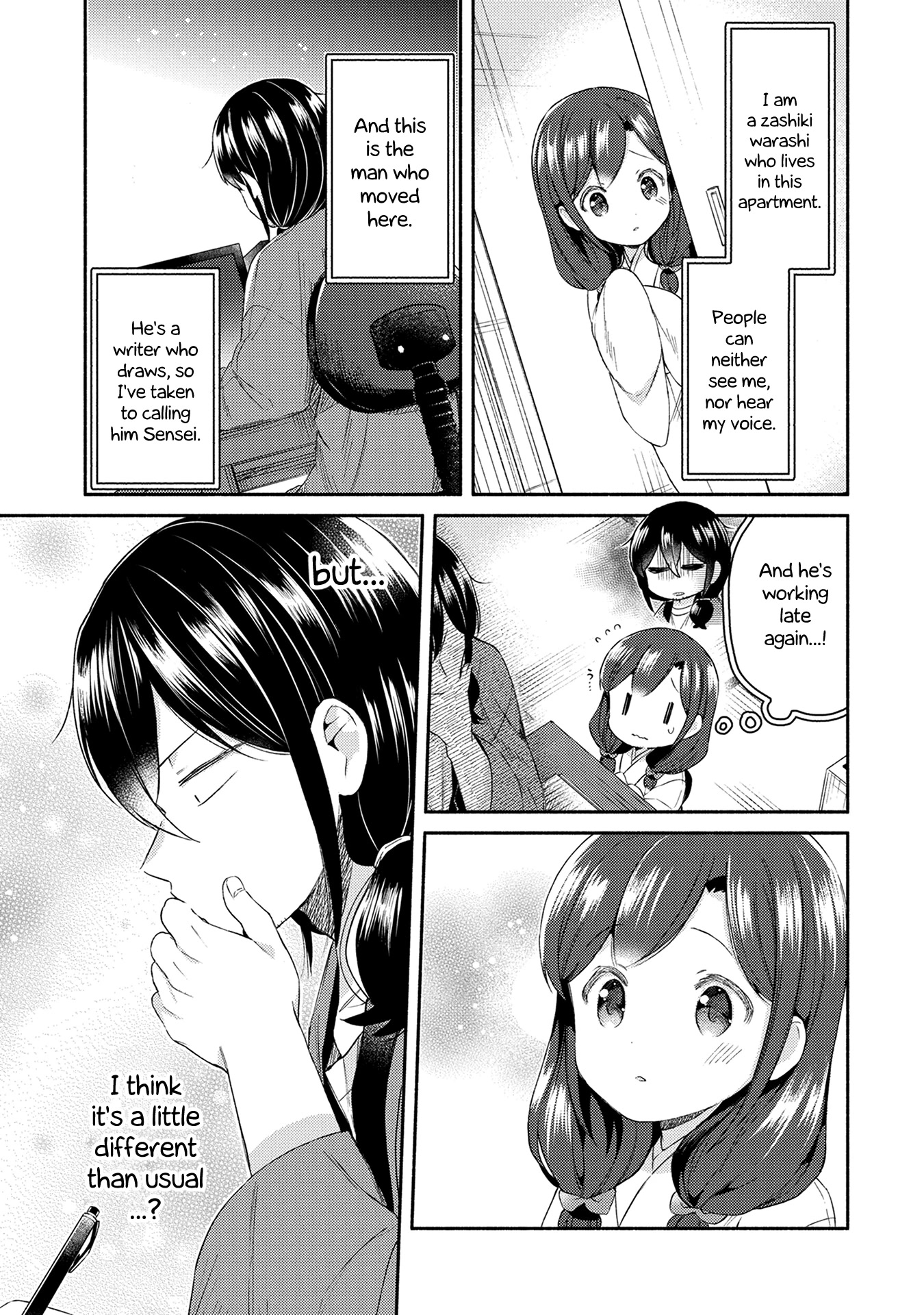 Mangaka-sensei to Zashiki Warashi Chapter 22 page 1 - Chapter 22