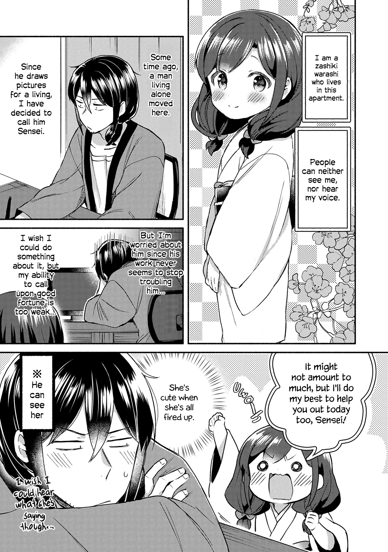Mangaka-sensei to Zashiki Warashi Chapter 9 page 4 - Chapter 9