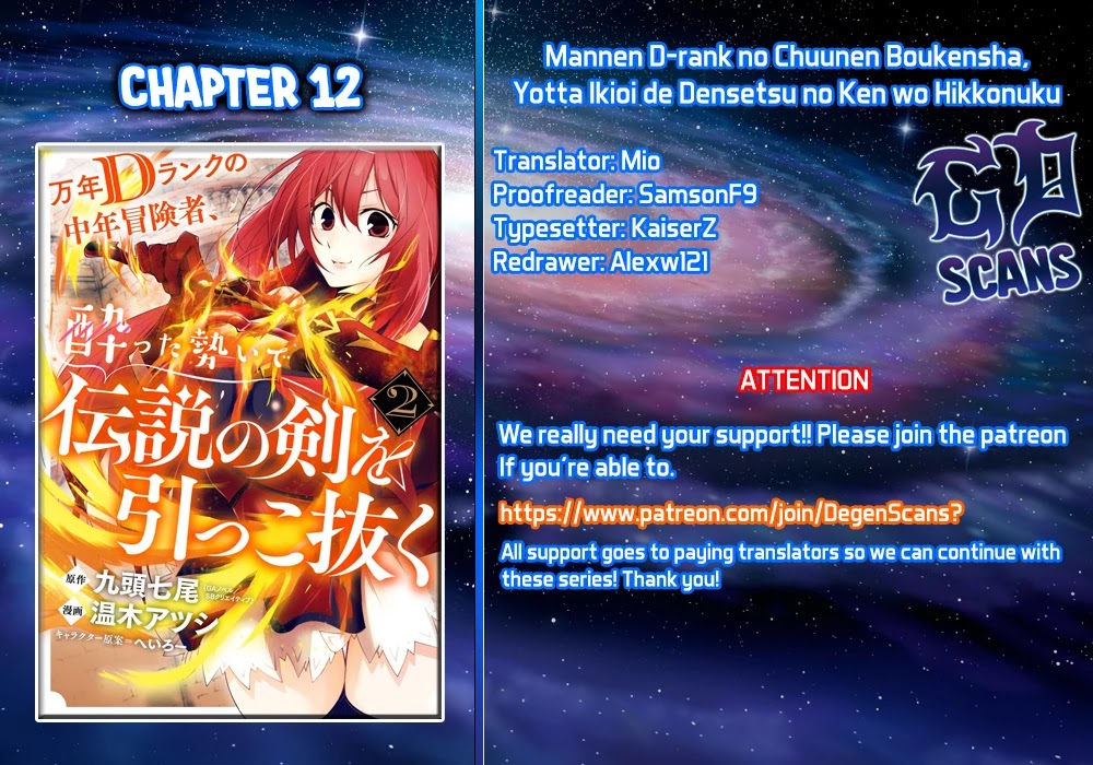Mannen D-rank No Chuunen Boukensha, Yotta Ikioi De Densetsu No Ken Wo Hikkonuku Chapter 12 page 1 - Chapter 12: Little Girl And Sexy Ass