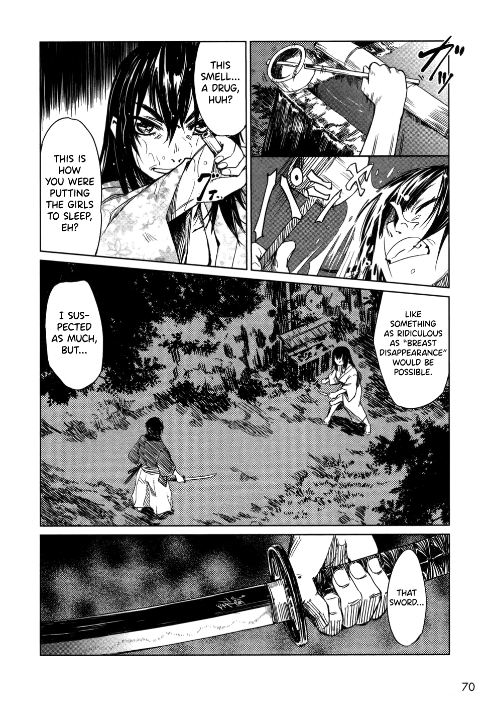 Manyuu Hikenchou Chapter 3 page 16 - Chapter 3: Mysterious Breasts Disappearance