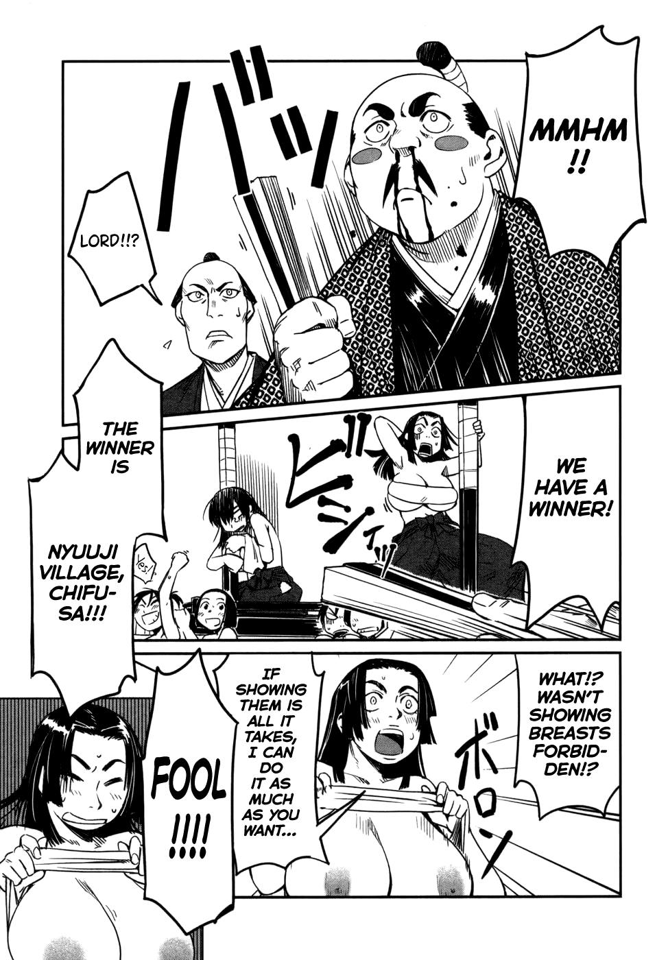 Manyuu Hikenchou Chapter 3 page 27 - Chapter 3: Mysterious Breasts Disappearance