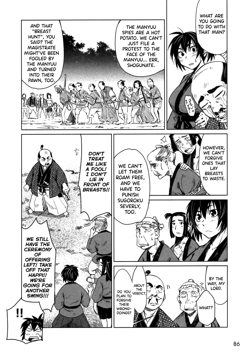 Manyuu Hikenchou Chapter 3 page 32 - Chapter 3: Mysterious Breasts Disappearance