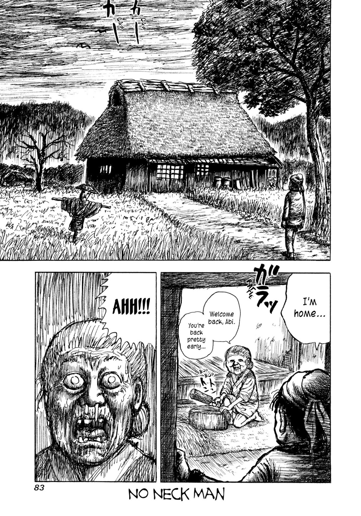Manyuuki - Babaa to Awarenage Bokutachi Chapter 4 page 1 - Chapter 4: No Neck Man