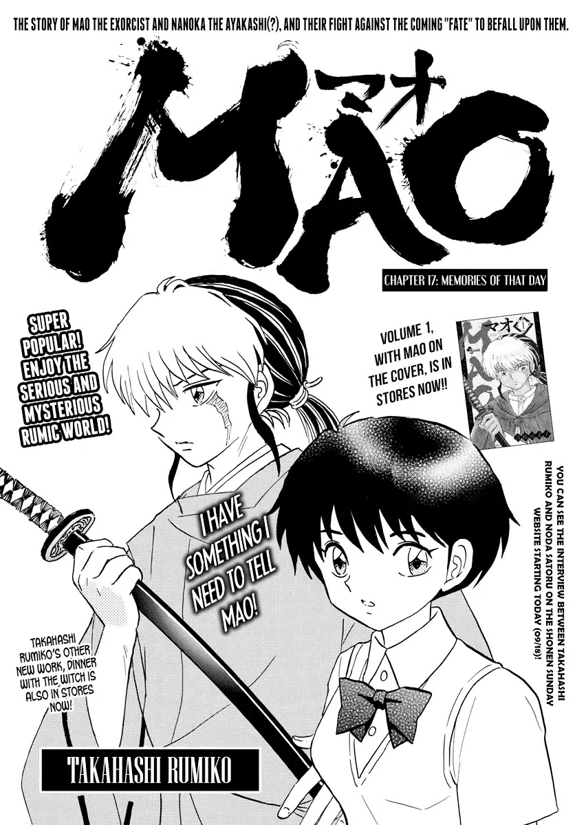Mao Chapter 17 page 1 - Chapter 17: Memories of That Day
