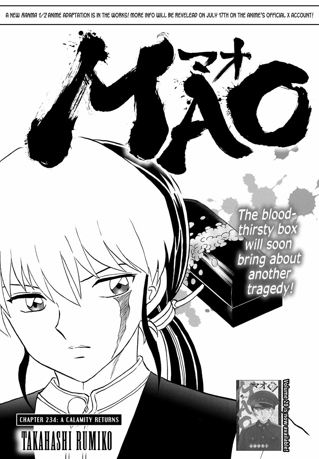 Mao Chapter 234 page 1 - Chapter 234: A Calamity Returns