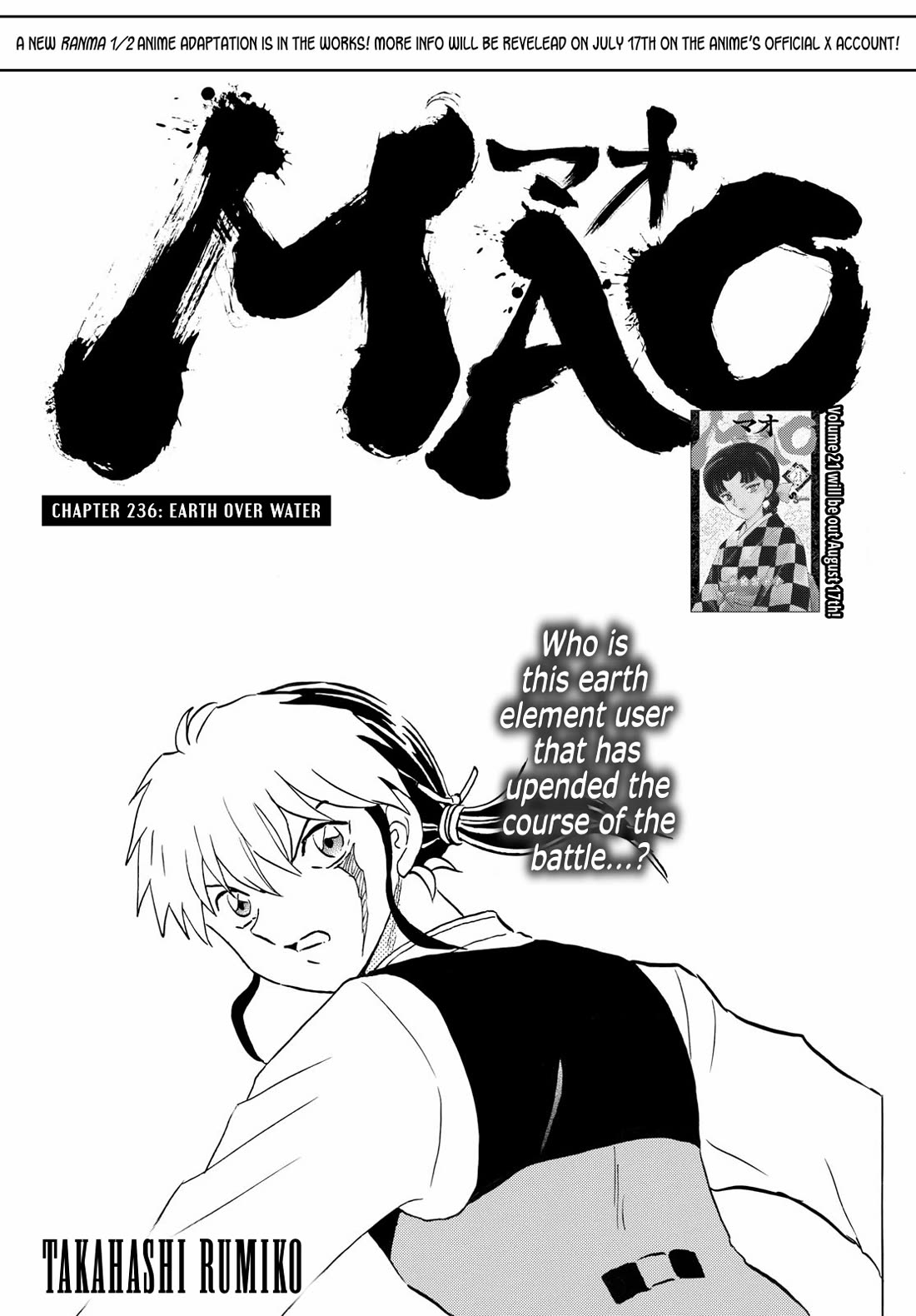 Mao Chapter 236 page 1 - Chapter 236: Earth over Water