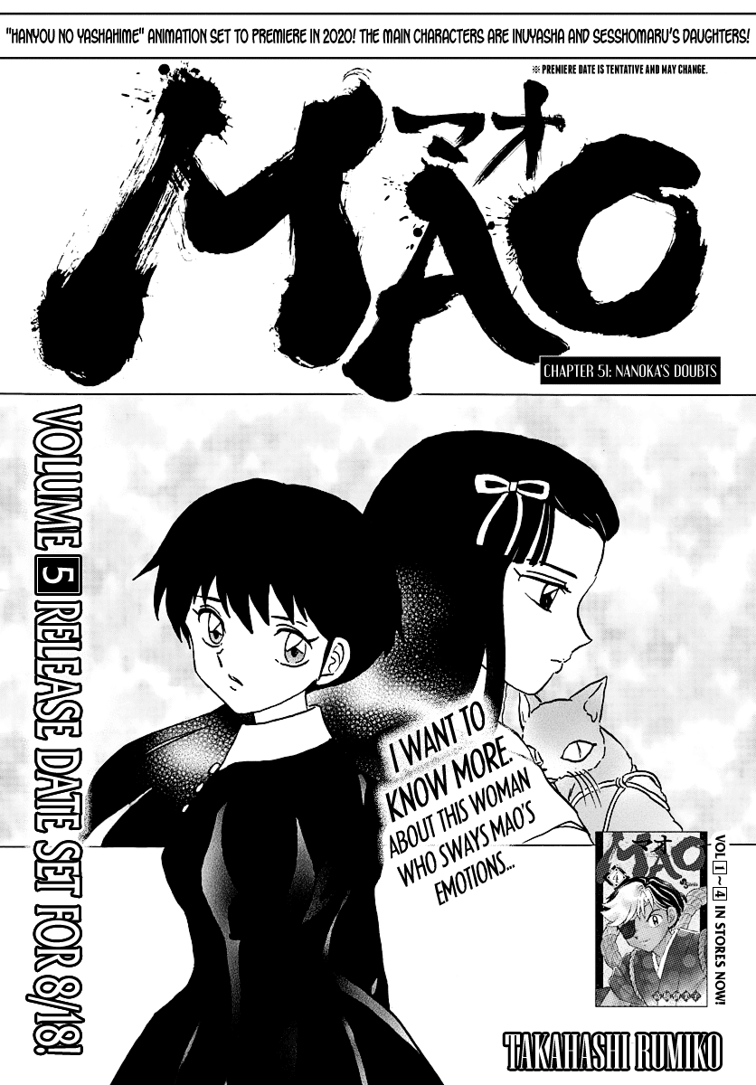 Mao Chapter 51 page 1 - Chapter 51: Nanoka's Doubts