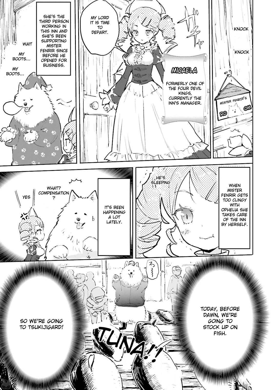 Maou ga Yadoya wo yatte Inu. Chapter 4 page 3 - Chapter 4: Mister fenrir goes to tsukijigard