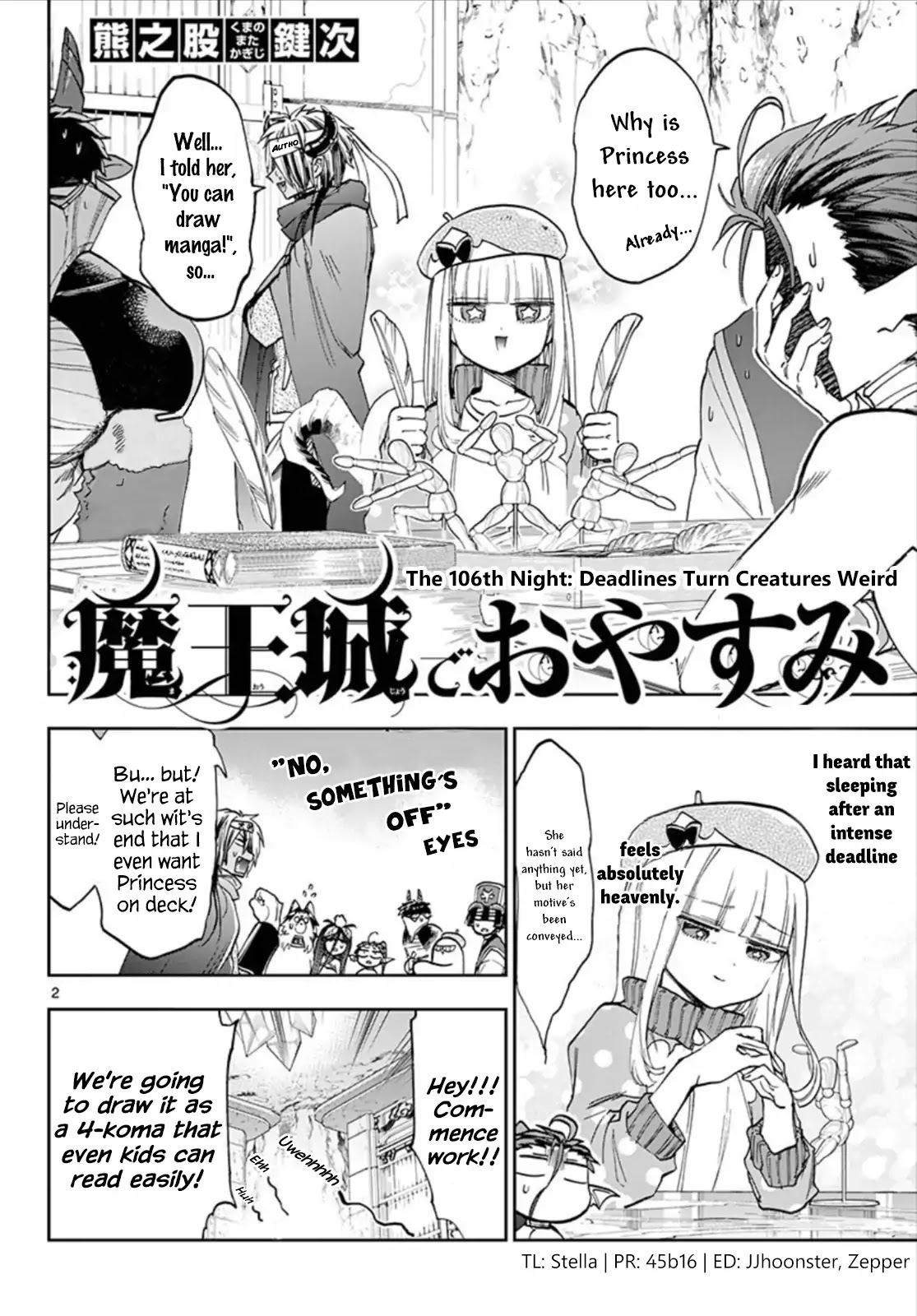 Maou-jou de Oyasumi Chapter 106 page 2 - Chapter 106: Deadlines Turn Creatures Weird