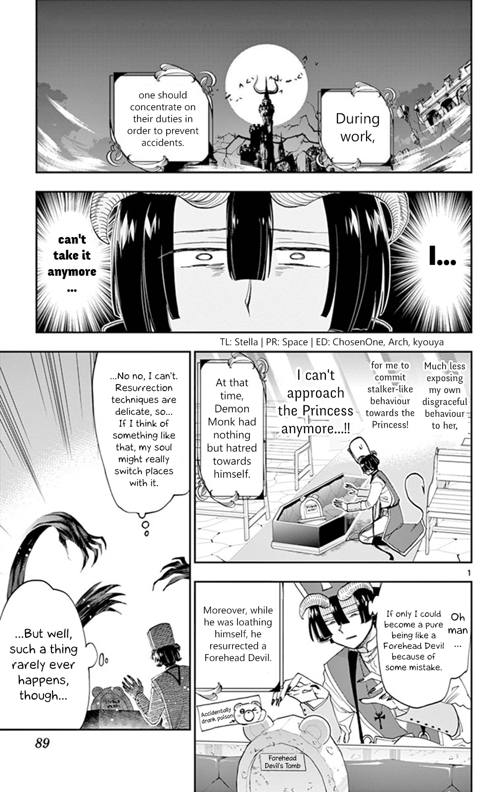 Maou-jou de Oyasumi Chapter 112 page 1 - Chapter 112: Do Your Best! Forehead Demon Monk!