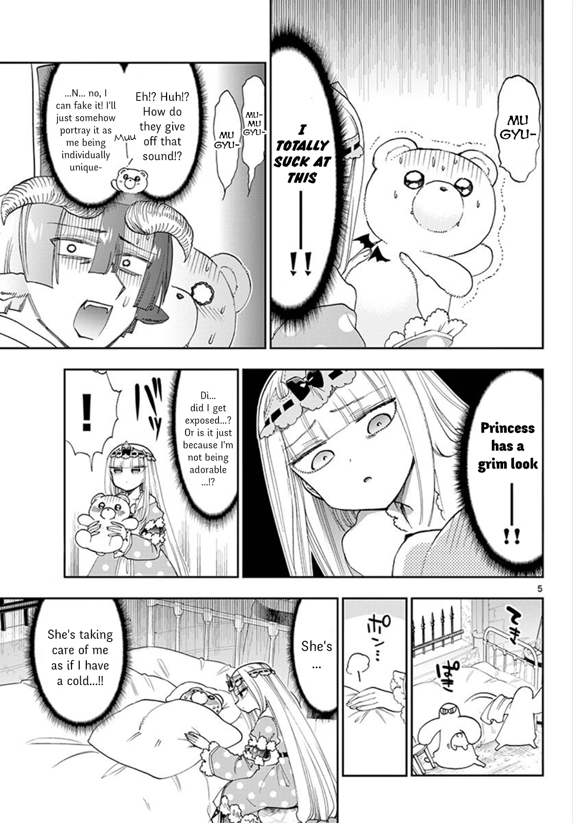 Maou-jou de Oyasumi Chapter 112 page 5 - Chapter 112: Do Your Best! Forehead Demon Monk!