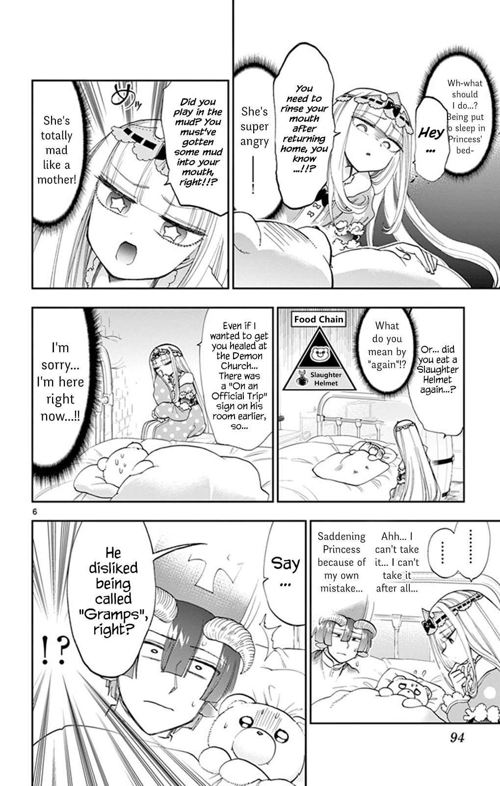 Maou-jou de Oyasumi Chapter 112 page 6 - Chapter 112: Do Your Best! Forehead Demon Monk!