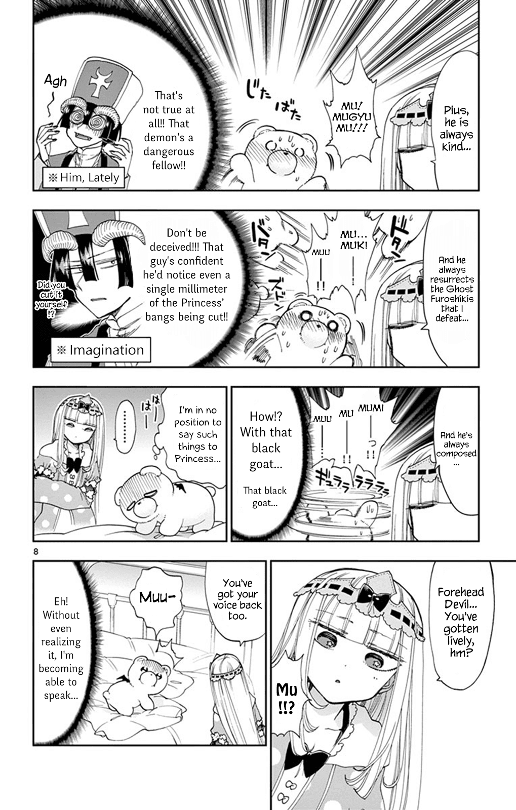 Maou-jou de Oyasumi Chapter 112 page 8 - Chapter 112: Do Your Best! Forehead Demon Monk!