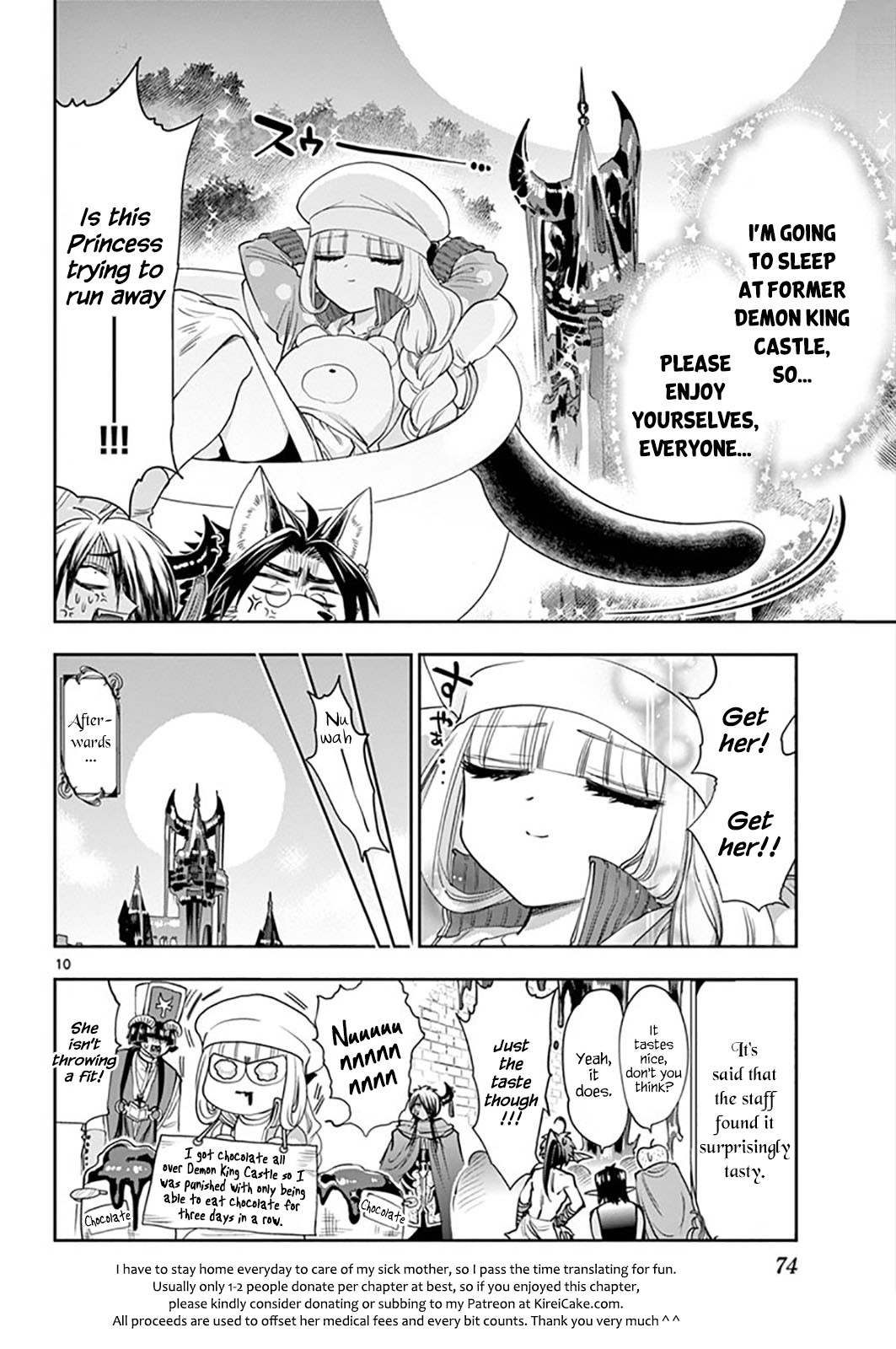 Maou-jou de Oyasumi Chapter 136 page 10 - Chapter 136: Suyaris and the Chocolate Demon King Castle