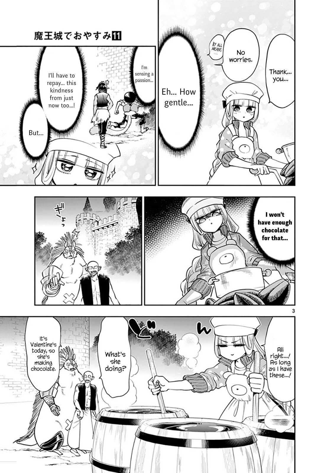 Maou-jou de Oyasumi Chapter 136 page 3 - Chapter 136: Suyaris and the Chocolate Demon King Castle