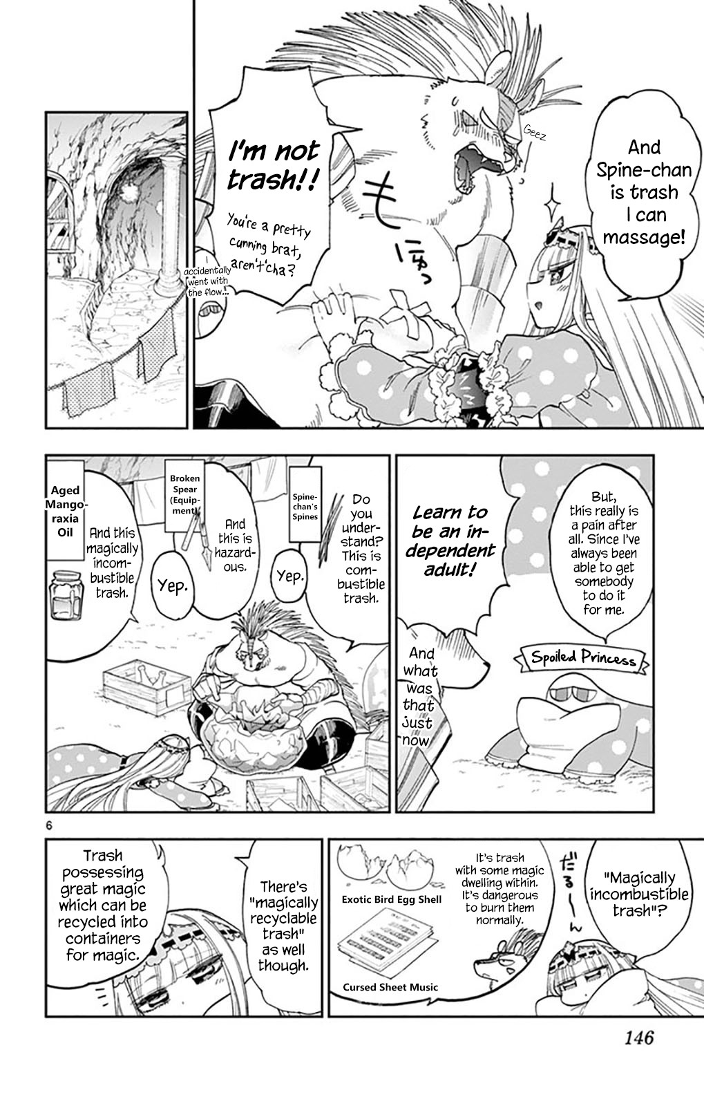 Maou-jou de Oyasumi Chapter 142 page 6 - Chapter 142: Manga Magazines Are Generally Recyclable Resources