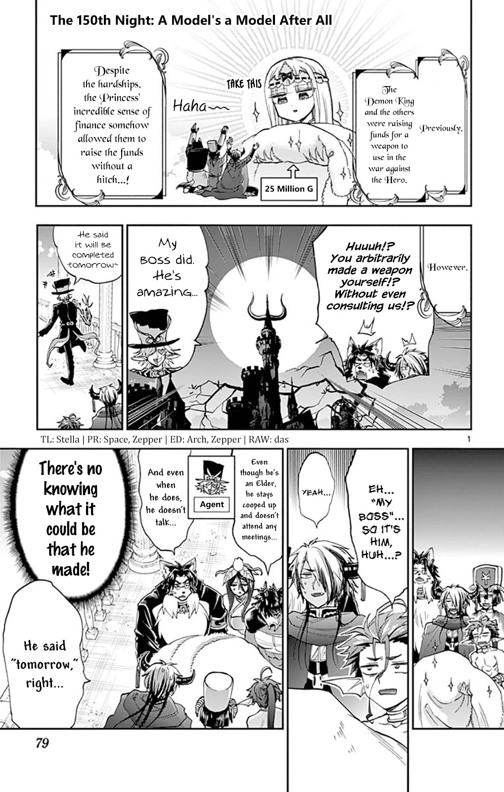 Maou-jou de Oyasumi Chapter 150 page 1 - Chapter 150: A Model's a Model After All