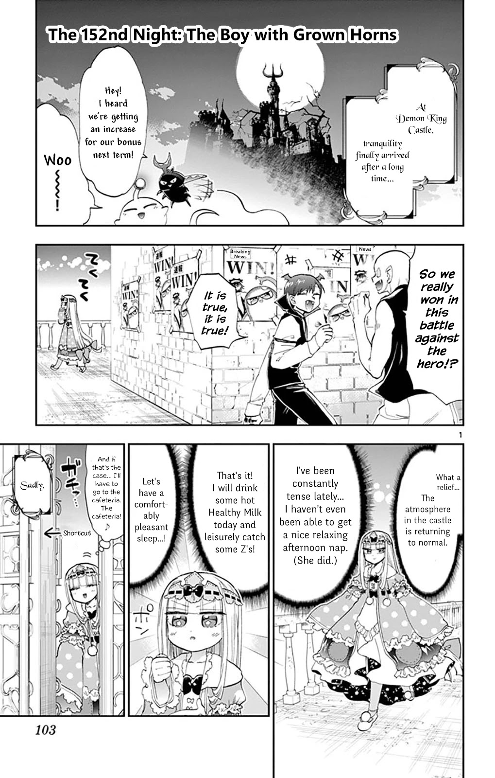 Maou-jou de Oyasumi Chapter 152 page 1 - Chapter 152: The Boy with Grown Horns