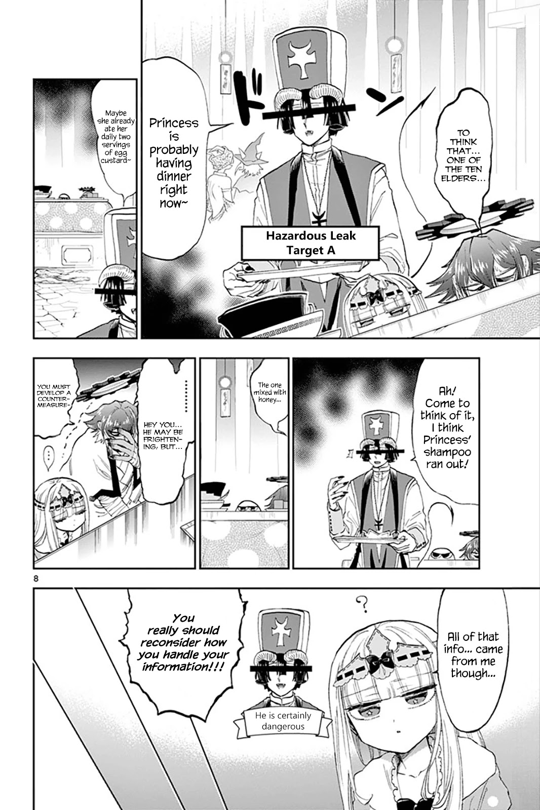 Maou-jou de Oyasumi Chapter 153 page 8 - Chapter 153: No Guard Princess vs. Full Guard Man
