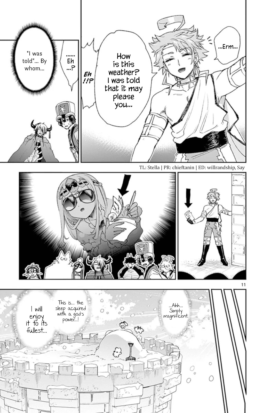 Maou-jou de Oyasumi Chapter 185 page 11 - Chapter 185: Sunny with the Occasional God