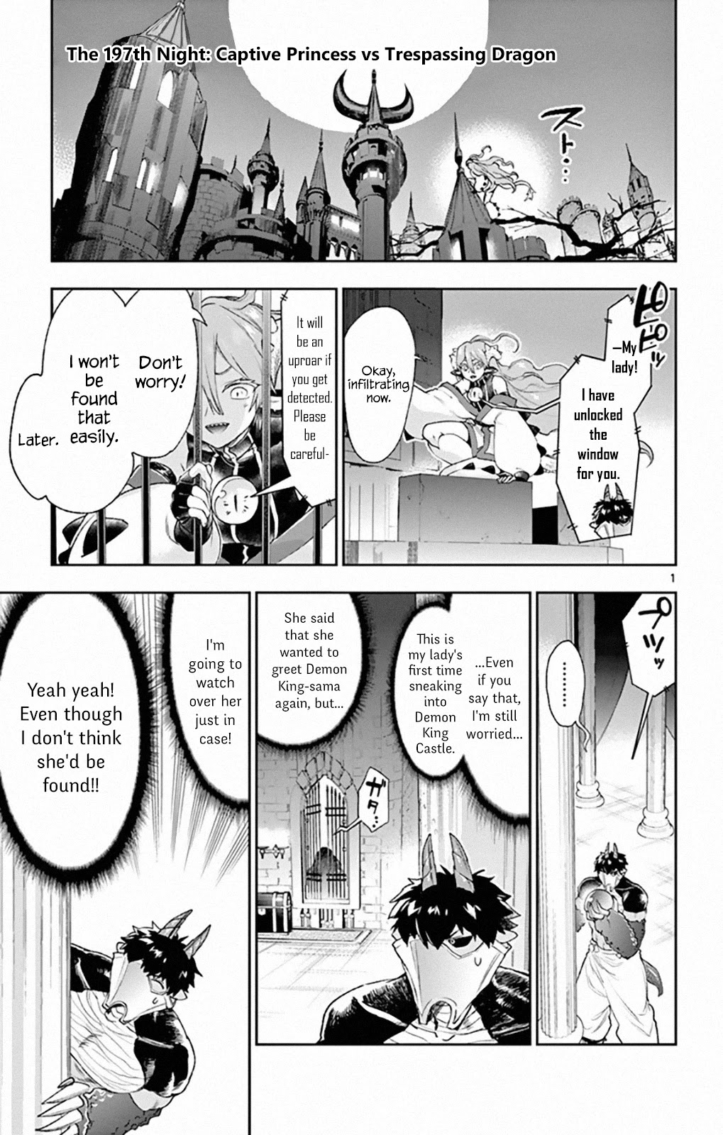 Maou-jou de Oyasumi Chapter 197 page 1 - Chapter 197: Captive Princess vs Trespassing Dragon