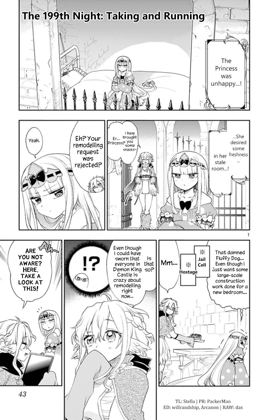 Maou-jou de Oyasumi Chapter 199 page 1 - Chapter 199: Taking and Running