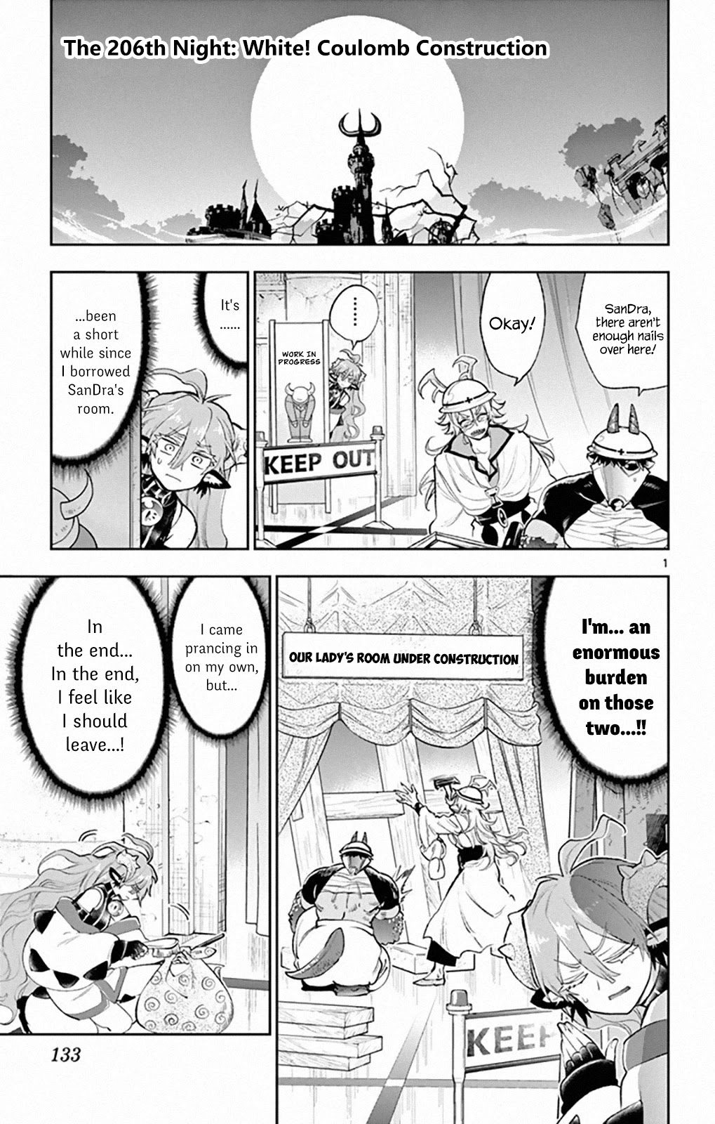 Maou-jou de Oyasumi Chapter 206 page 1 - Chapter 206: White! Coulomb Construction