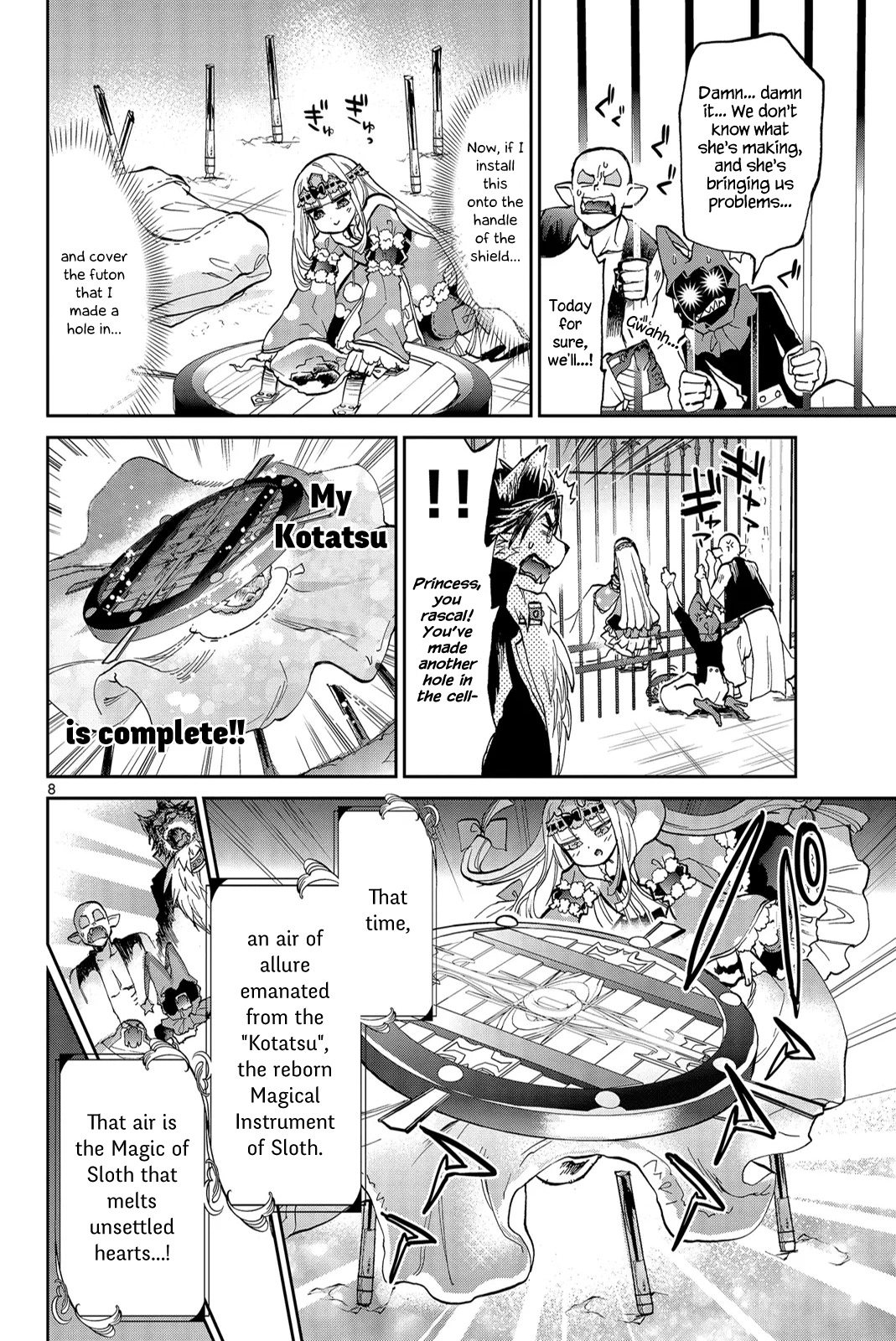 Maou-jou de Oyasumi Chapter 27 page 8 - Chapter 27: The Sloth Making Machine
