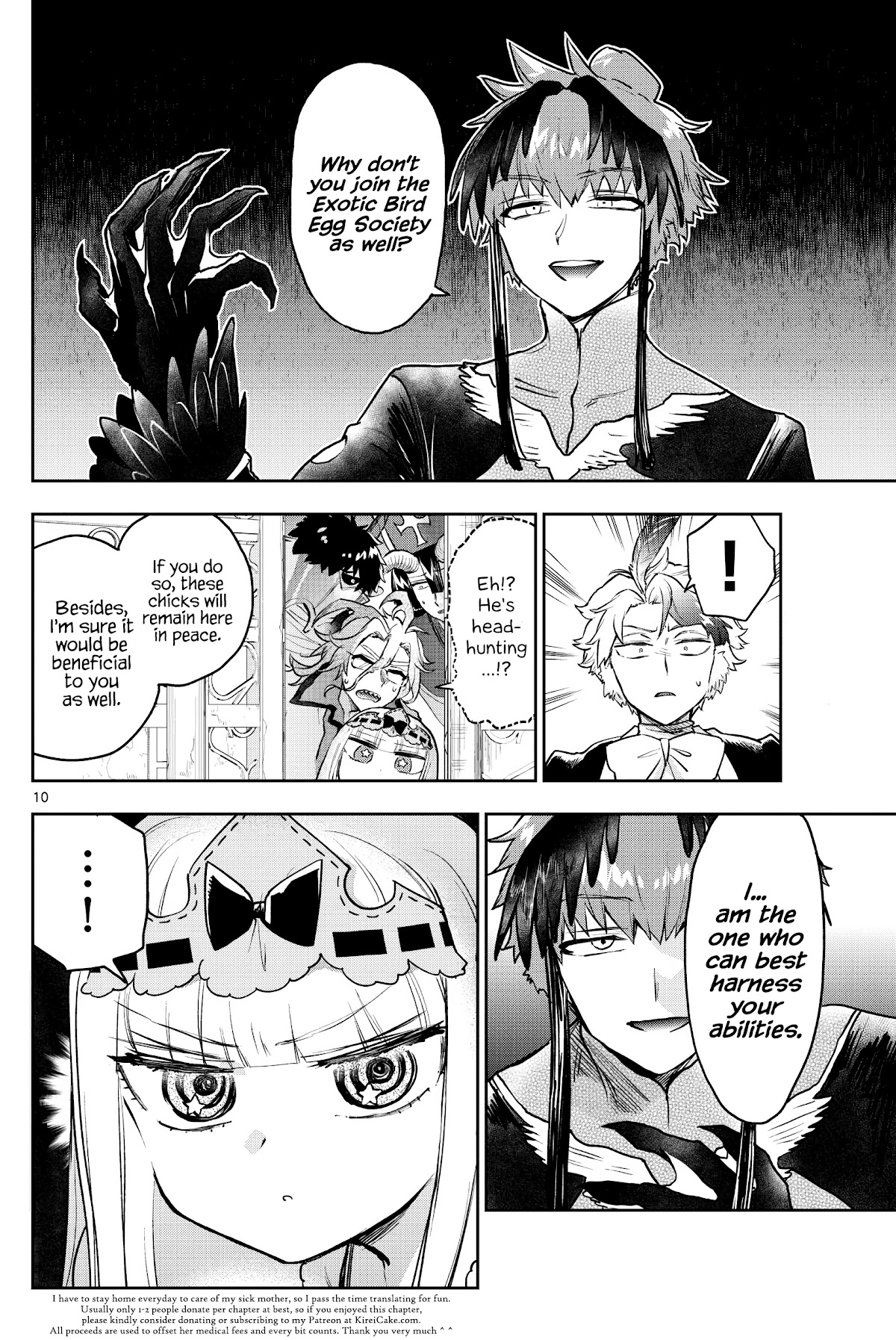 Maou-jou de Oyasumi Chapter 273 page 10 - Chapter 273: The Egg Society is Downright Psycho