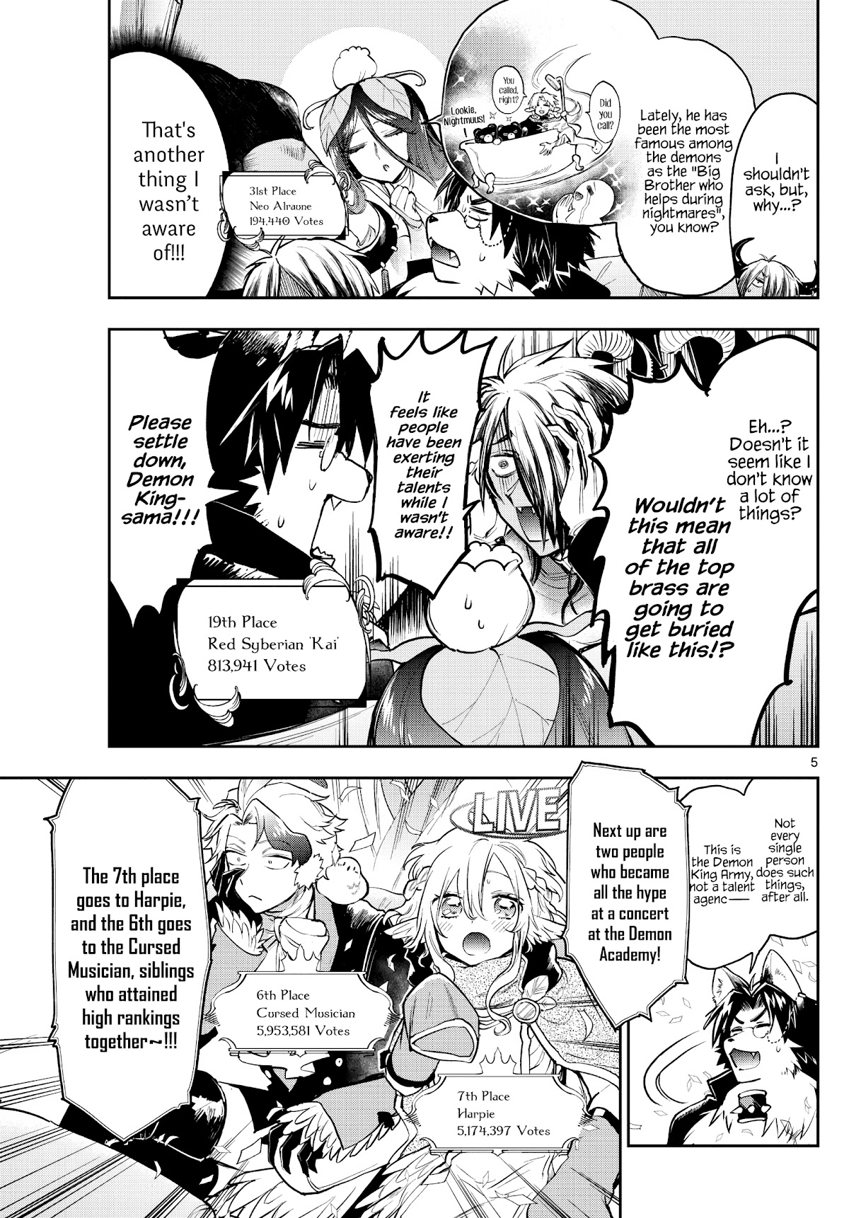 Maou-jou de Oyasumi Chapter 279 page 5 - Chapter 279: The Great Demon King Army Popularity Poll!!