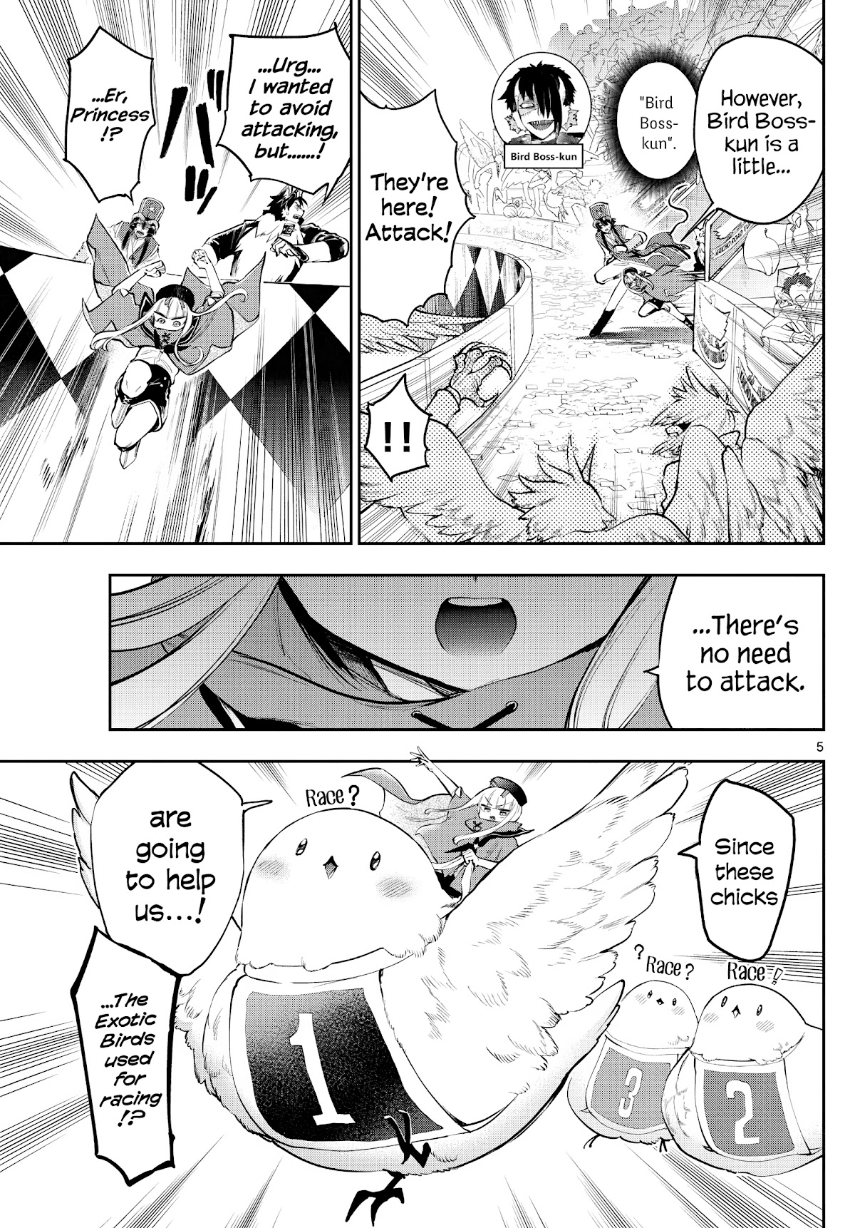 Maou-jou de Oyasumi Chapter 283 page 5 - Chapter 283: Running Uphill, the Harpie Race