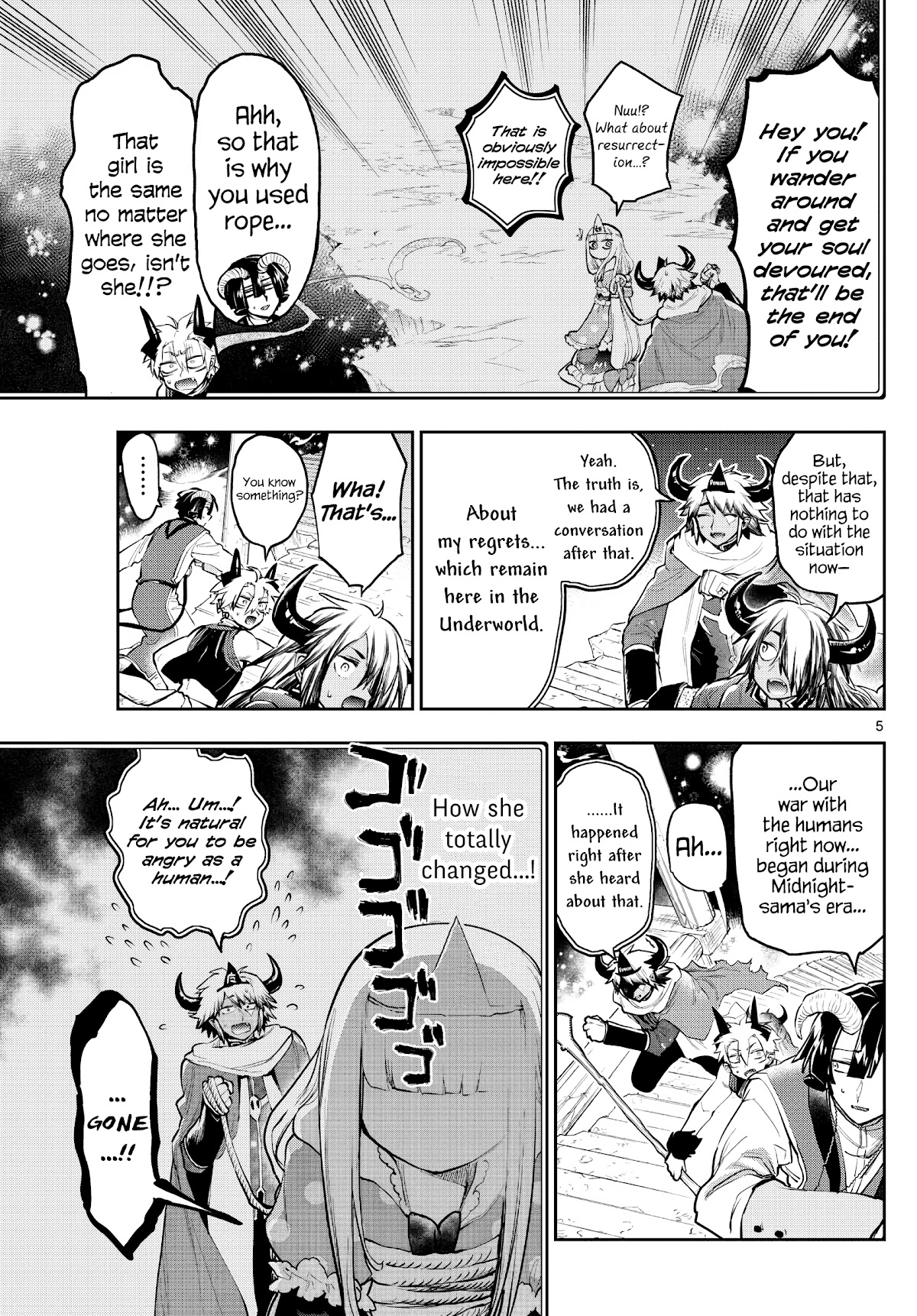 Maou-jou de Oyasumi Chapter 292 page 5 - Chapter 292: Advance to the Underworld! The Horned Trio