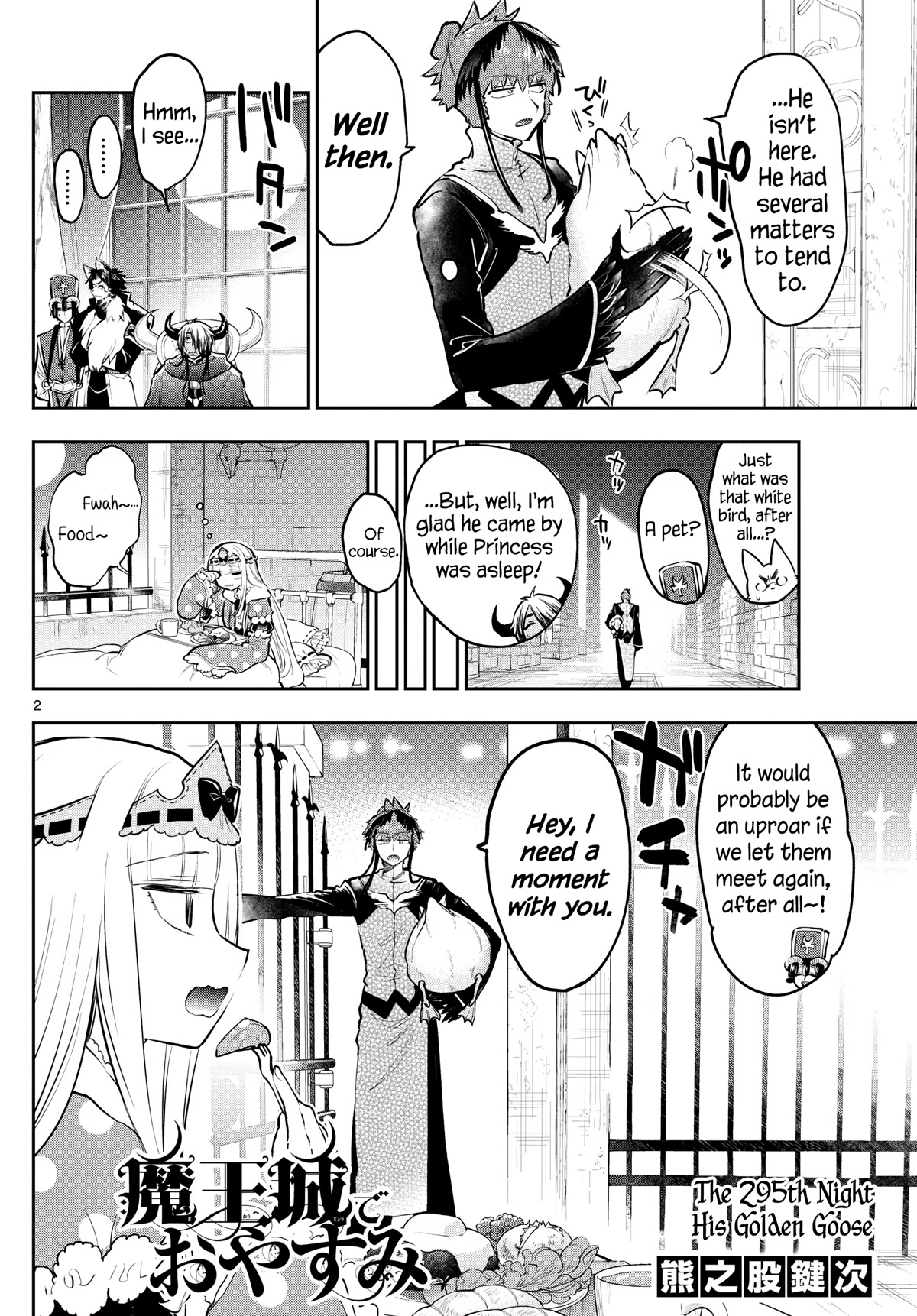 Maou-jou de Oyasumi Chapter 295 page 2 - Chapter 295: His Golden Goose