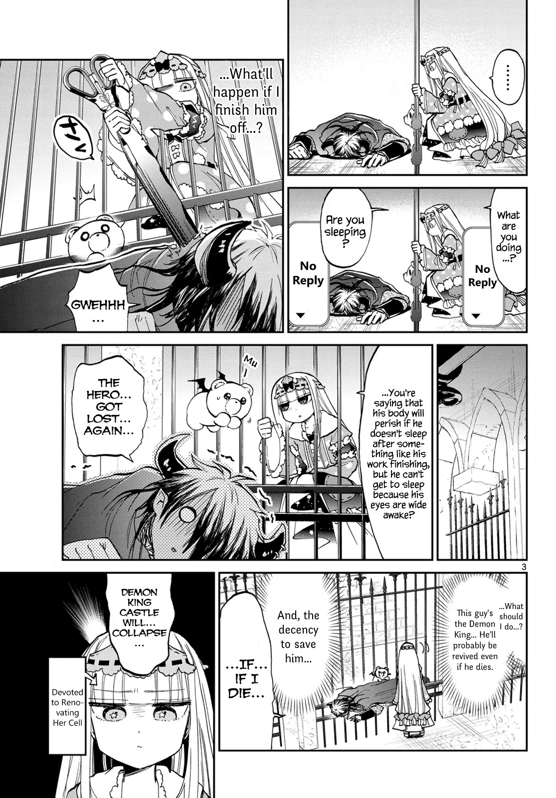 Maou-jou de Oyasumi Chapter 38 page 3 - Chapter 38: Demon King-sama's Sleep or Die