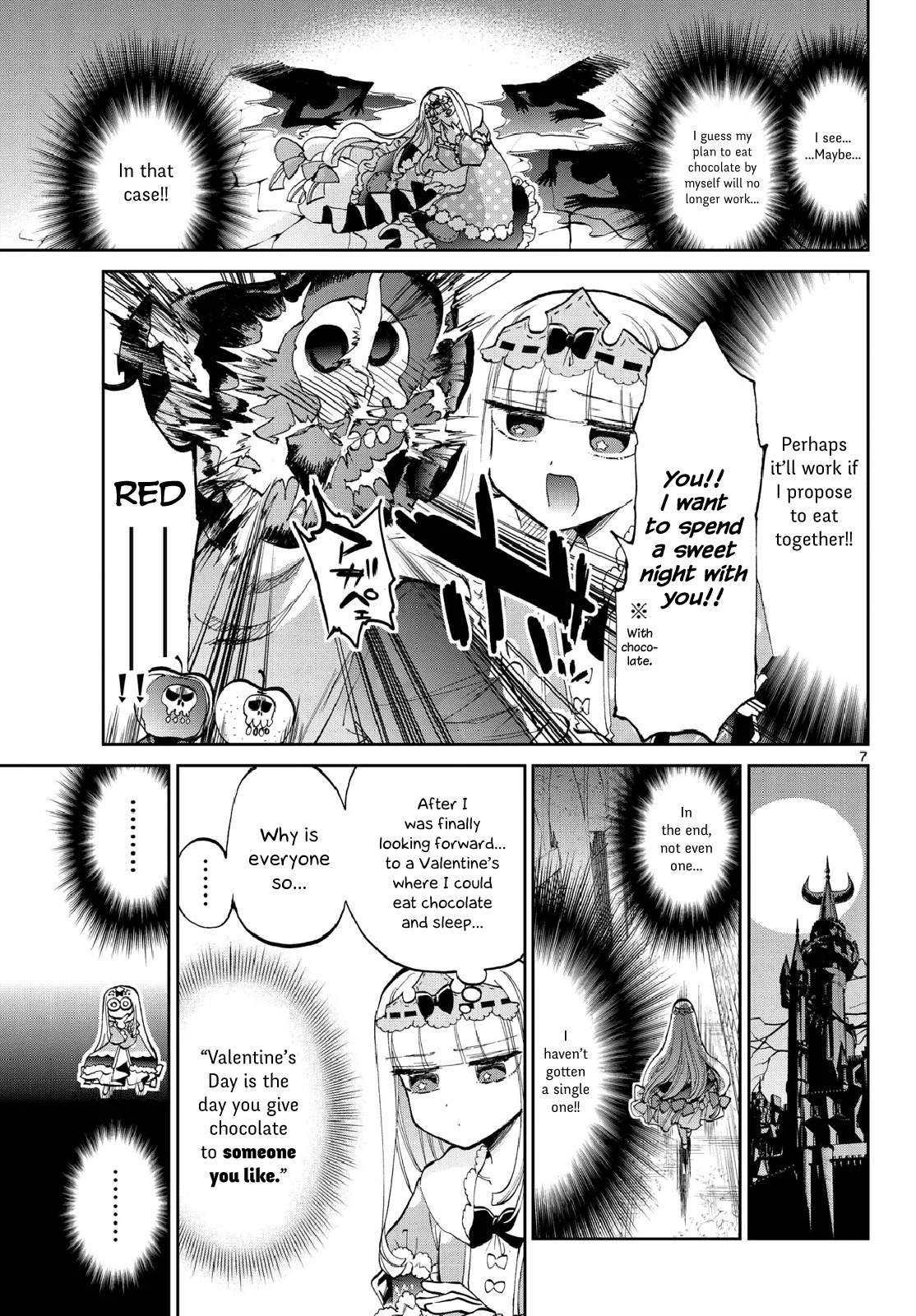Maou-jou de Oyasumi Chapter 40 page 7 - Chapter 40: Chocolate is the Colour of Blood, the Colour of Love