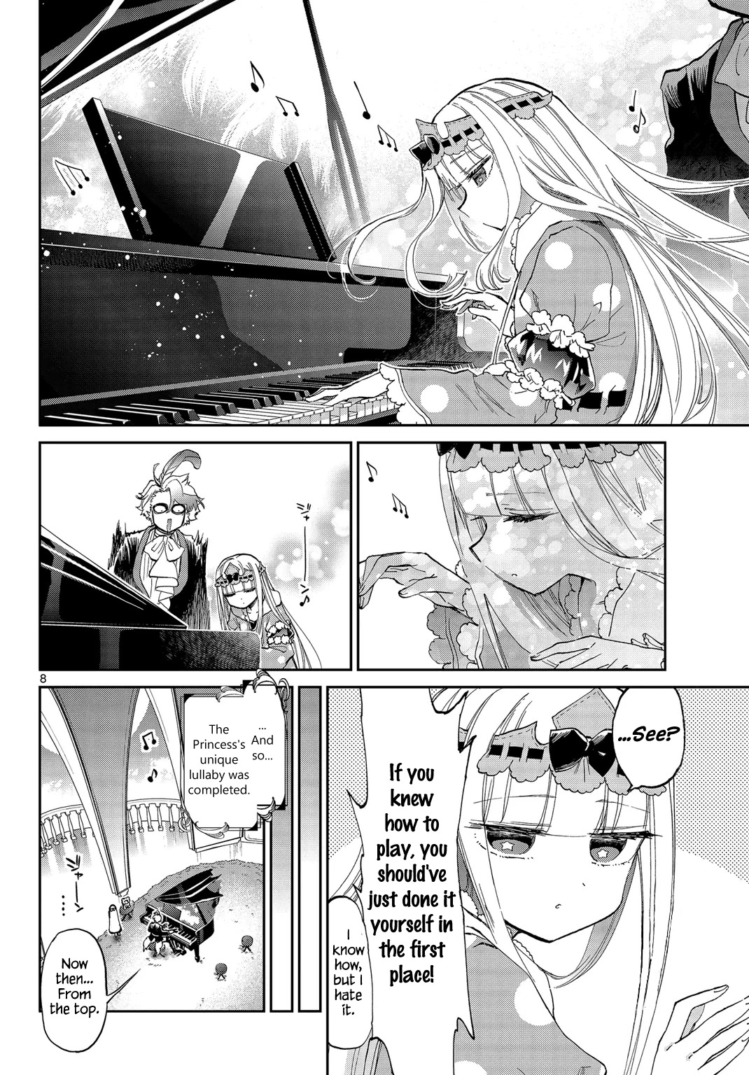 Maou-jou de Oyasumi Chapter 44 page 8 - Chapter 44: Create and Sing