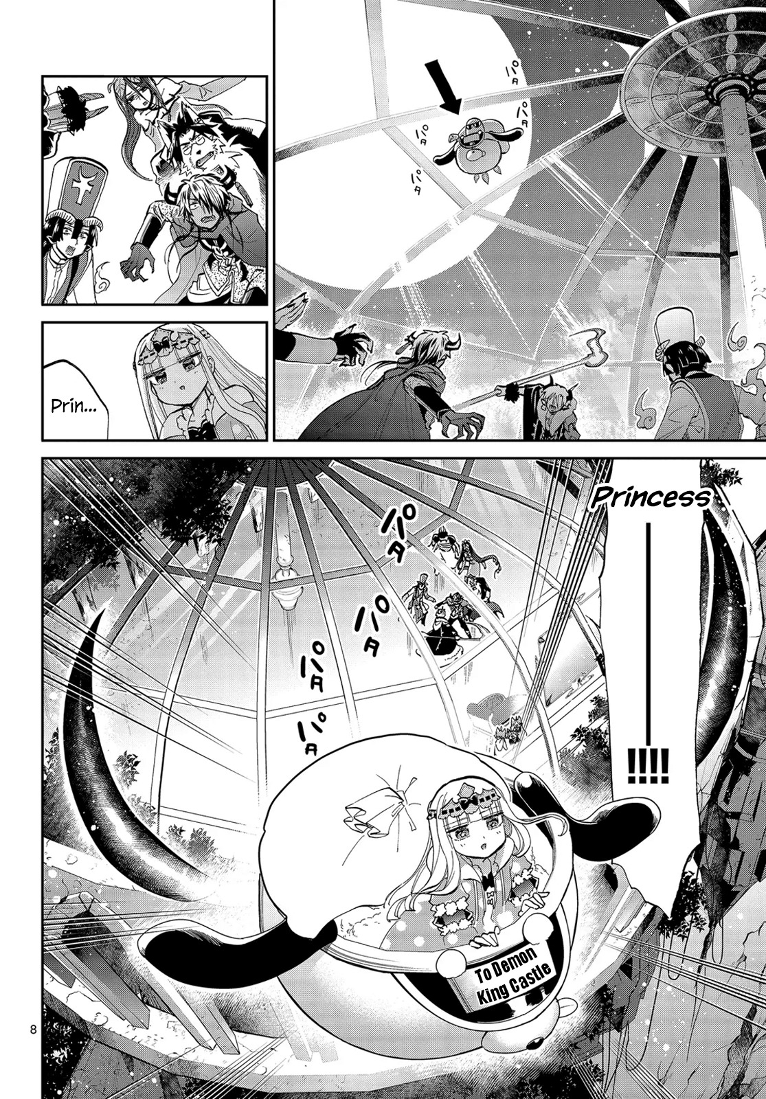 Maou-jou de Oyasumi Chapter 47 page 8 - Chapter 47: Taking Back the Princess (the Monster of Demon King Castle)
