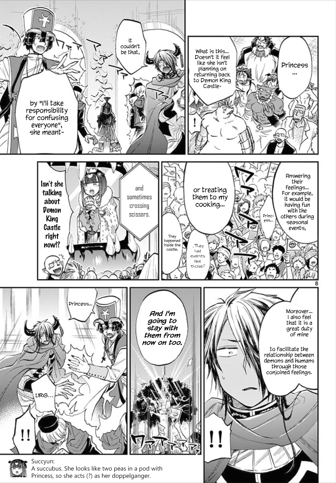 Maou-jou de Oyasumi Chapter 84 page 8 - Chapter 84: The Sleep Princess' Speech