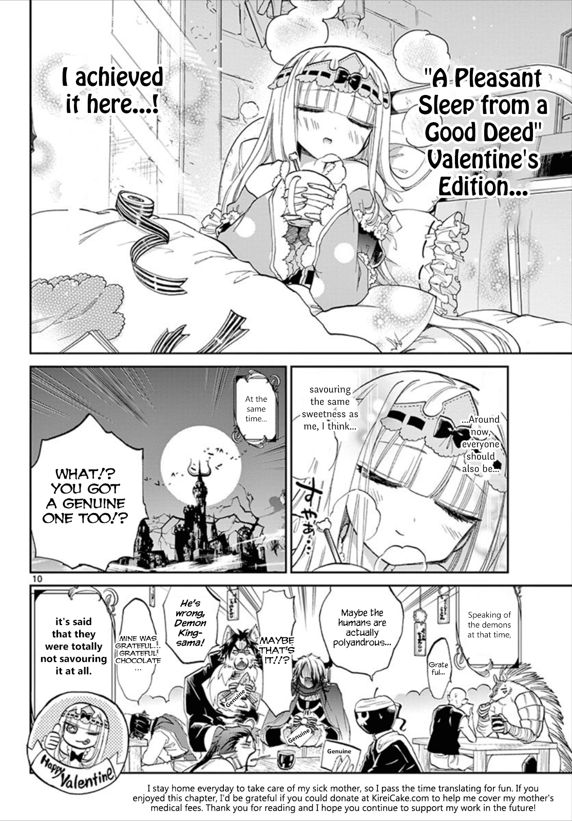 Maou-jou de Oyasumi Chapter 88 page 10 - Chapter 88: It Contains Handmade Chocolate