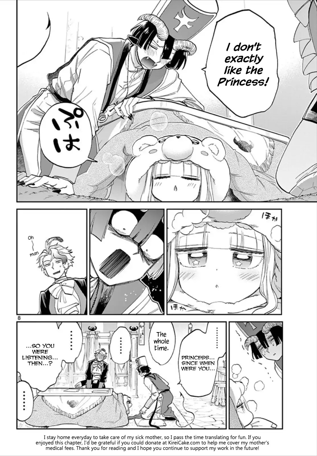 Maou-jou de Oyasumi Chapter 89 page 8 - Chapter 89: You Dug Into a Grave, Not a Kotatsu!