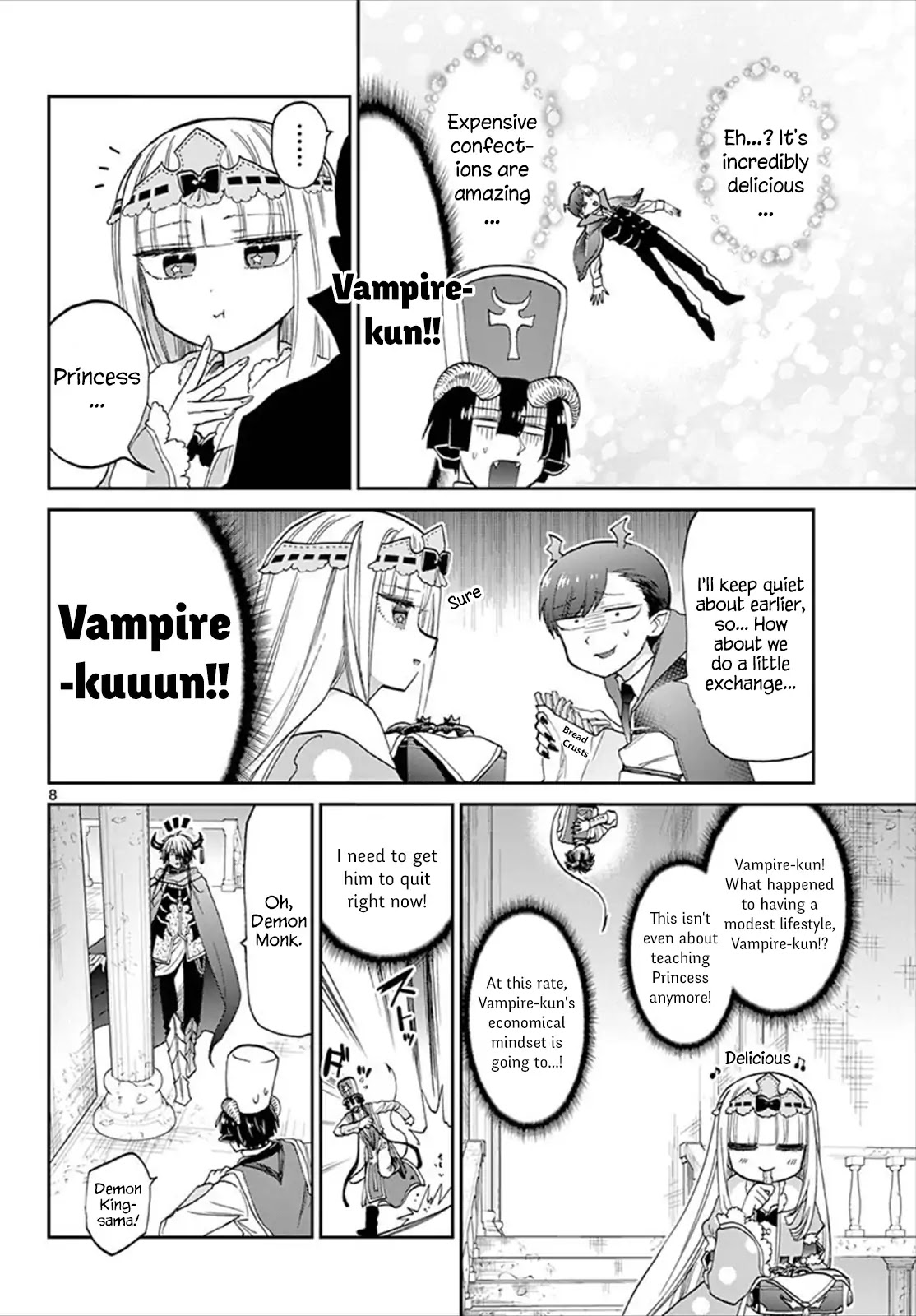 Maou-jou de Oyasumi Chapter 92 page 8 - Chapter 92: Princess's Unimagined Poverty