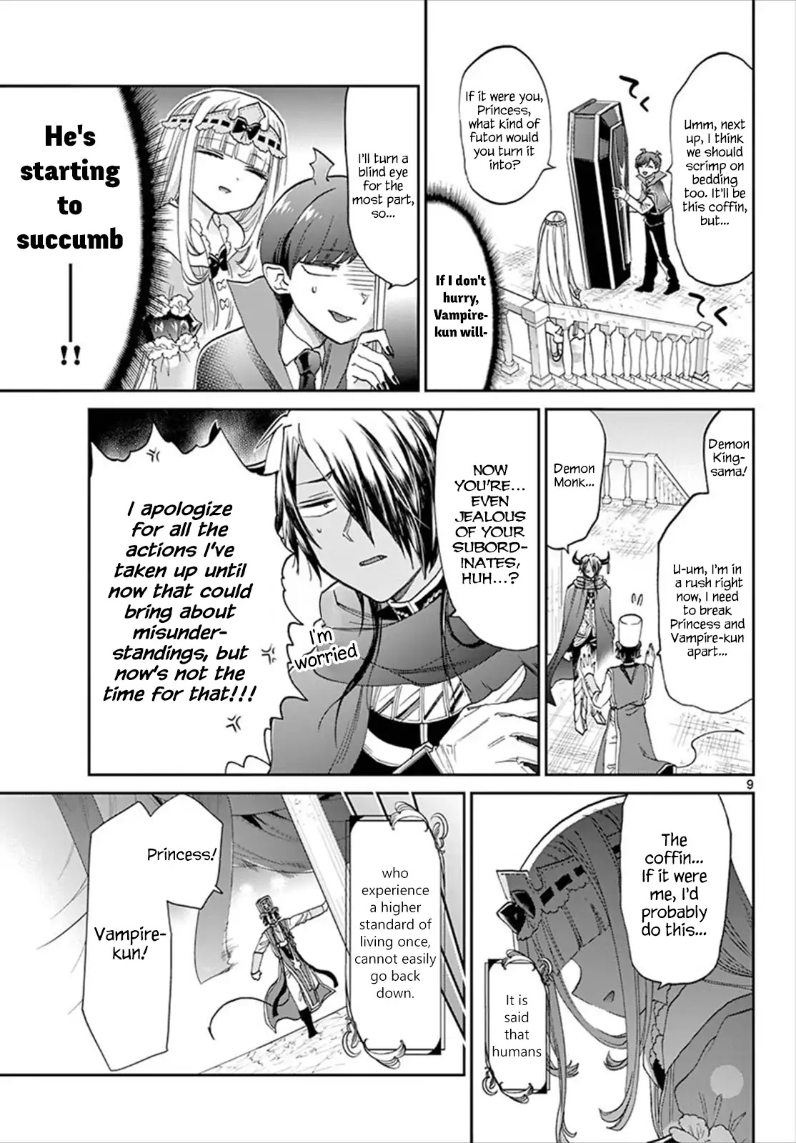 Maou-jou de Oyasumi Chapter 92 page 9 - Chapter 92: Princess's Unimagined Poverty