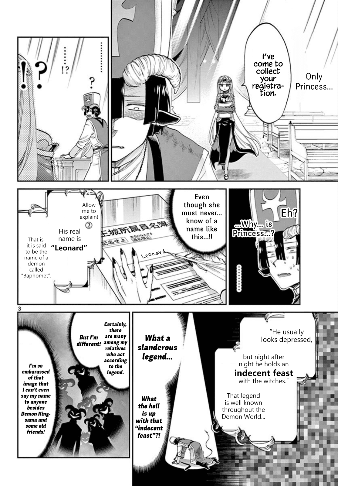 Maou-jou de Oyasumi Chapter 96 page 3 - Chapter 96: If Somebody Gives You Their Name, You Have to Give Yours!