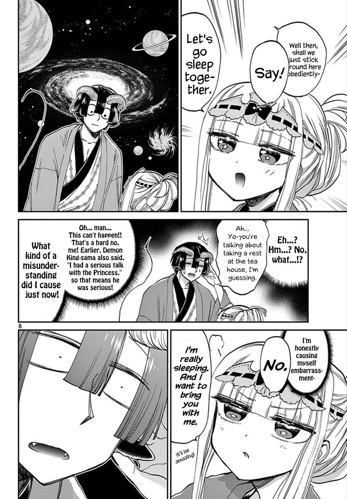 Maou-jou de Oyasumi Chapter 99 page 8 - Chapter 99: Visiting the Nicest Places of Hell Springs Over and Over